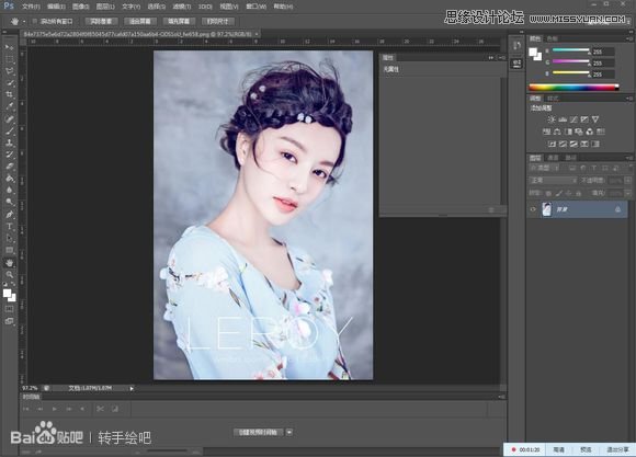 Photoshop结合SAI给古典美女转手绘处理,PS教程,素材中国