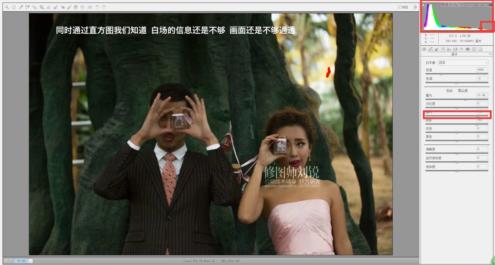 Photoshop给严重曝光不足的婚纱照片调亮,PS教程,素材中国