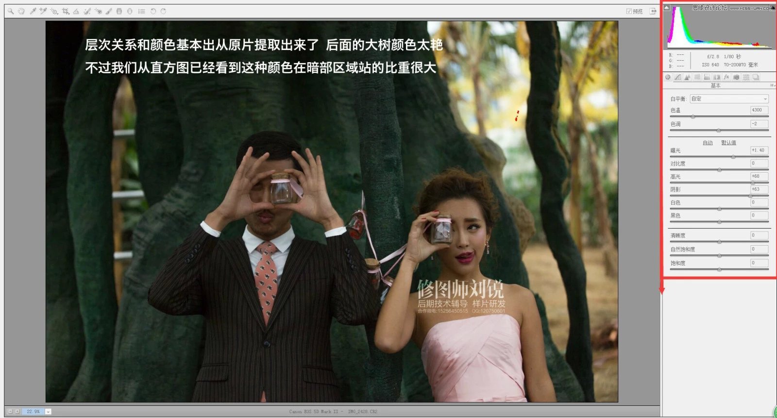 Photoshop给严重曝光不足的婚纱照片调亮,PS教程,素材中国