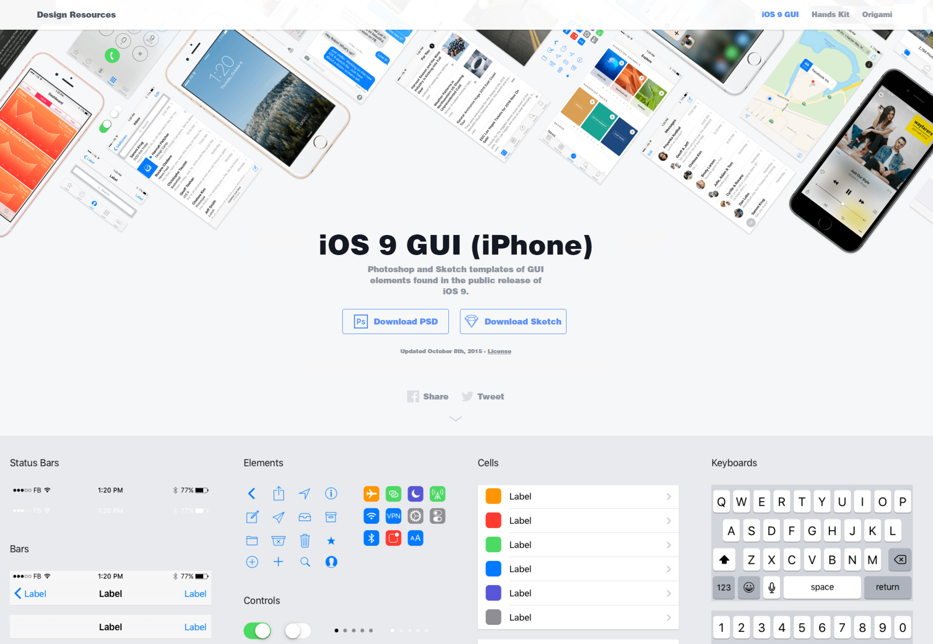 facebook-ios9-light-psd-sketch-ui-kit