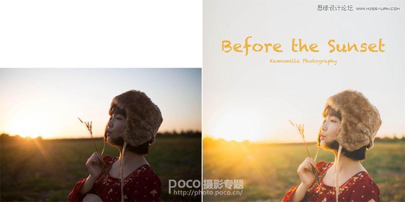 Photoshop简单三步调出外景人像秋季暖色调,PS教程,素材中国