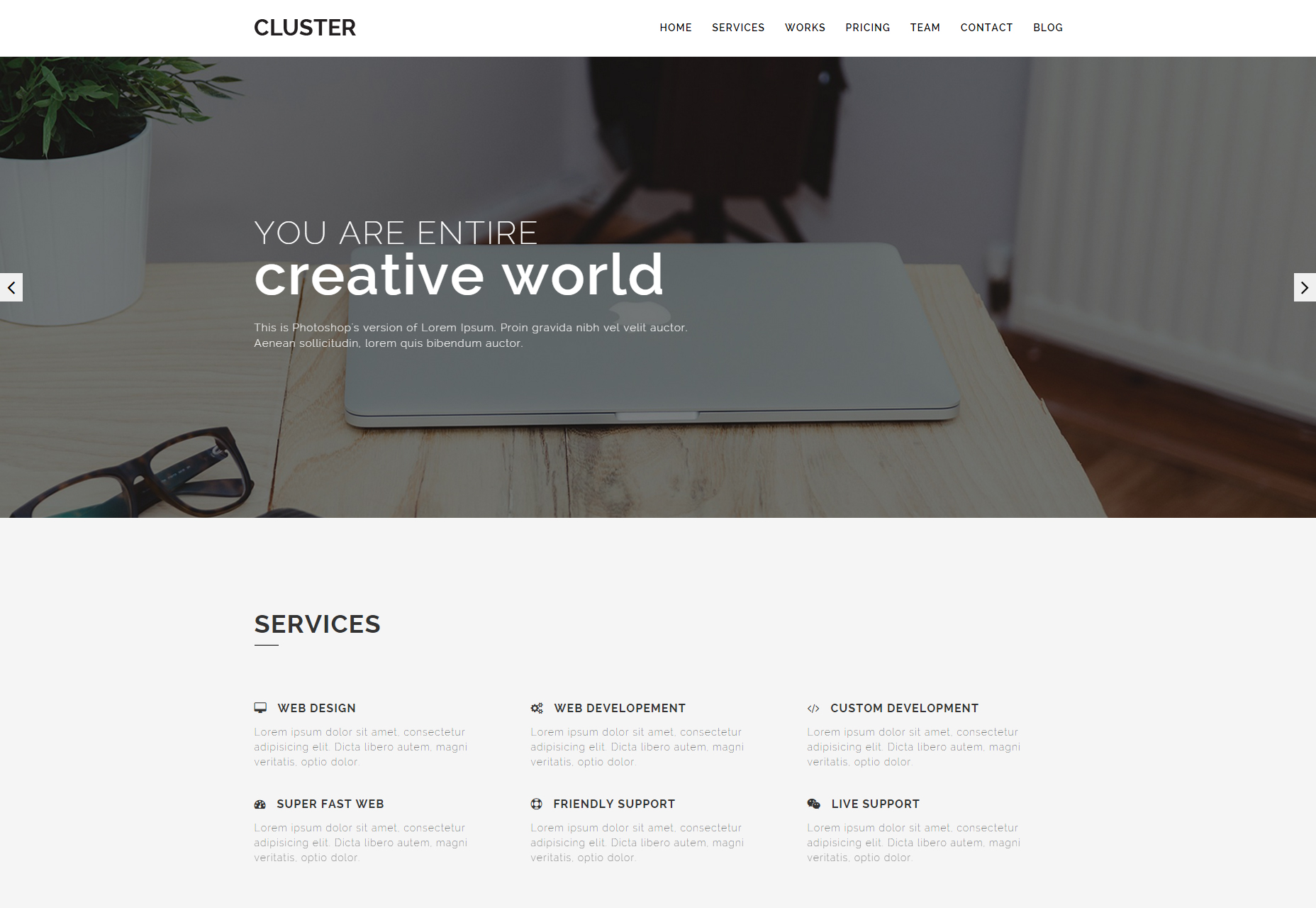 cluster-creative-portfolio-bootstrap-template