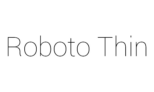 roboto free thin fonts