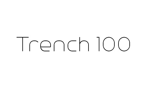 trench free font thin