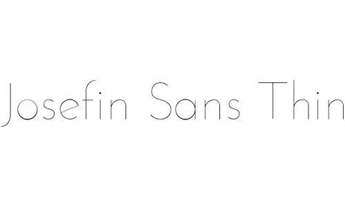 josefin san free fonts thin