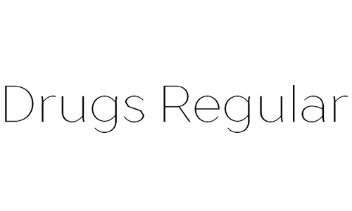 drugs free thin fonts