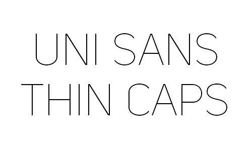 uni sans free fonts thin