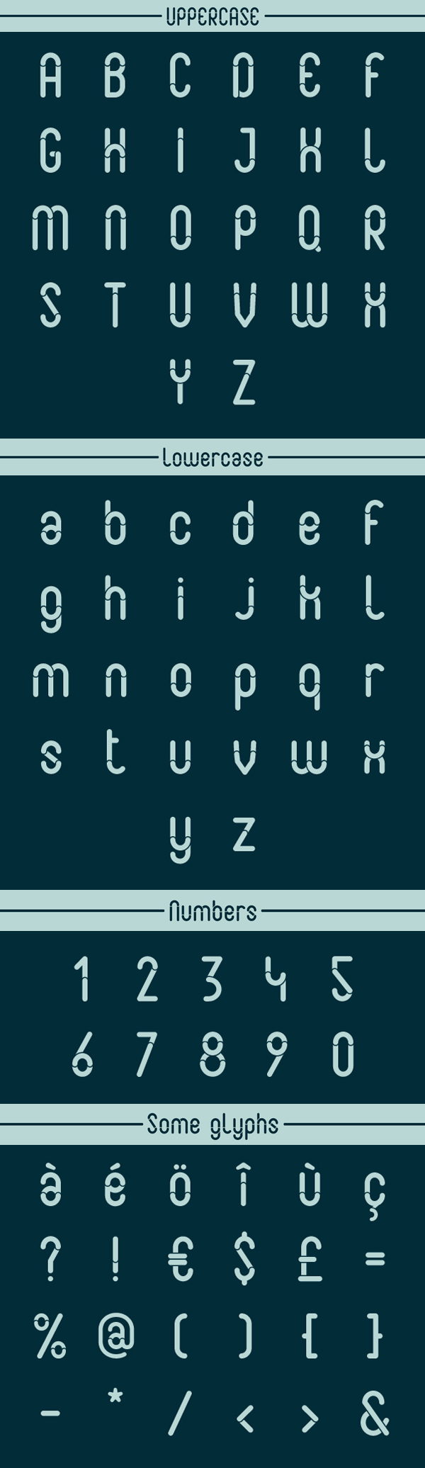 Slot Font Letters