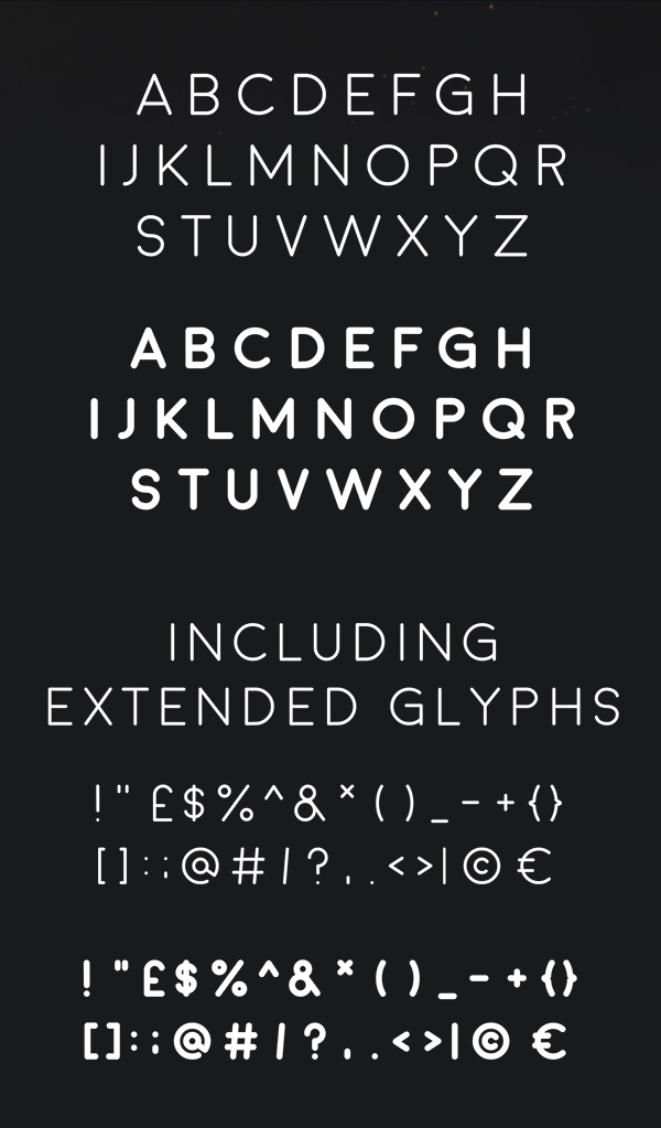 Moon Font Letters