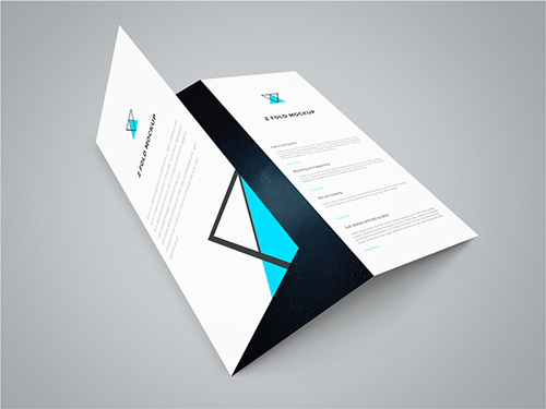 Tri Fold Brochure PSD Mockup