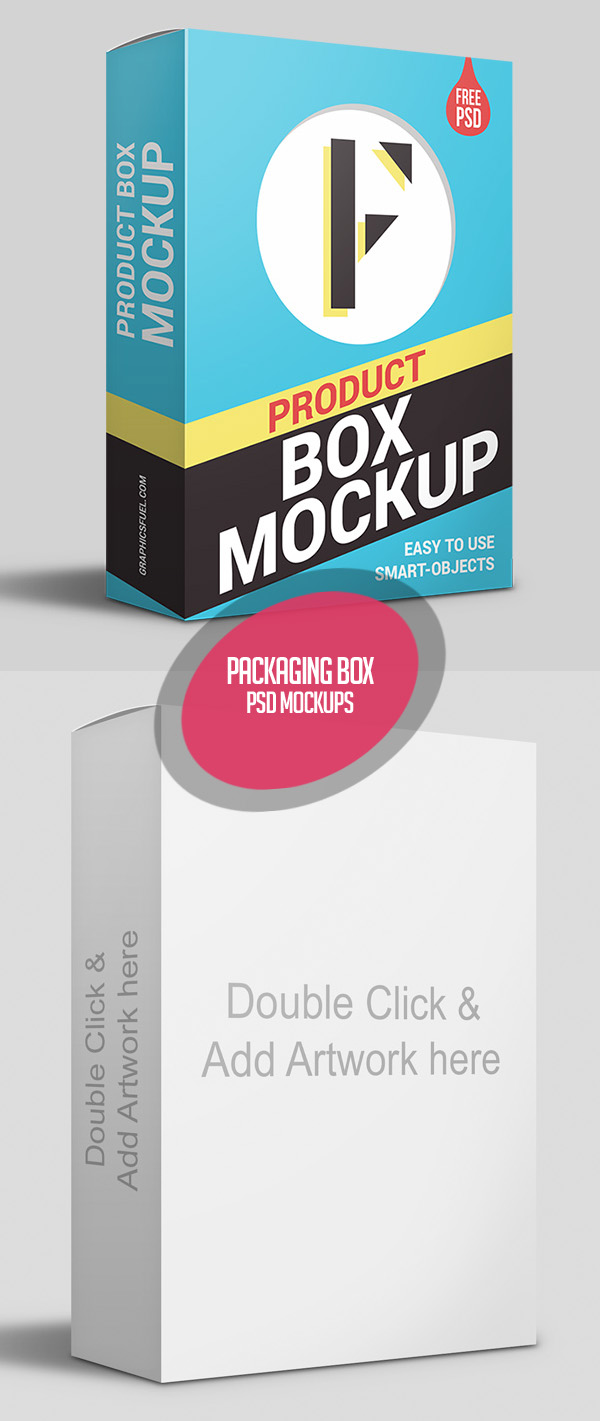 Product Packaging Box PSD Mockup