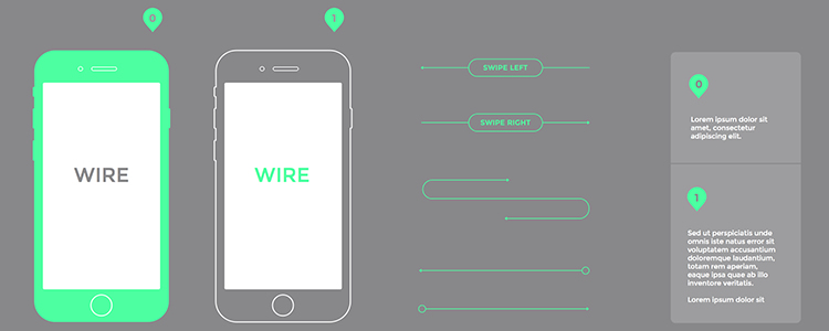 iPhone 6 Wireframe Kit