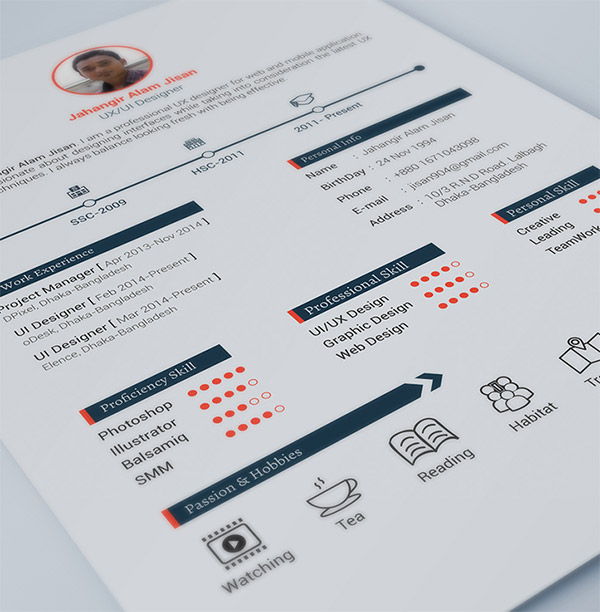 Free Resume Template by Jahangir Alam Jisan