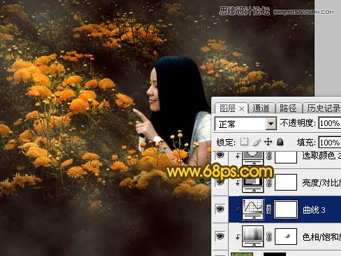 Photoshop调出油菜花人像秋季黄色调,PS教程,思缘教程网