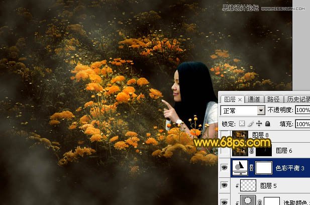 Photoshop调出油菜花人像秋季黄色调,PS教程,思缘教程网