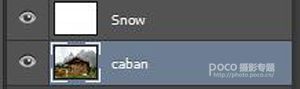 Photoshop给山间木屋添加冬季雪景效果,PS教程,素材中国