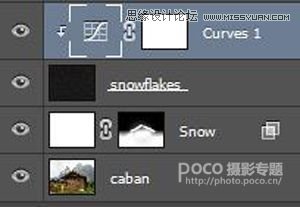 Photoshop给山间木屋添加冬季雪景效果,PS教程,素材中国