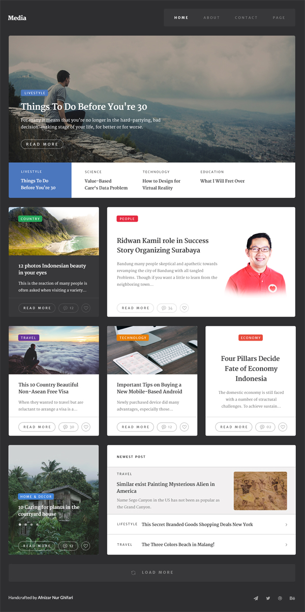 Modern Free PSD Template