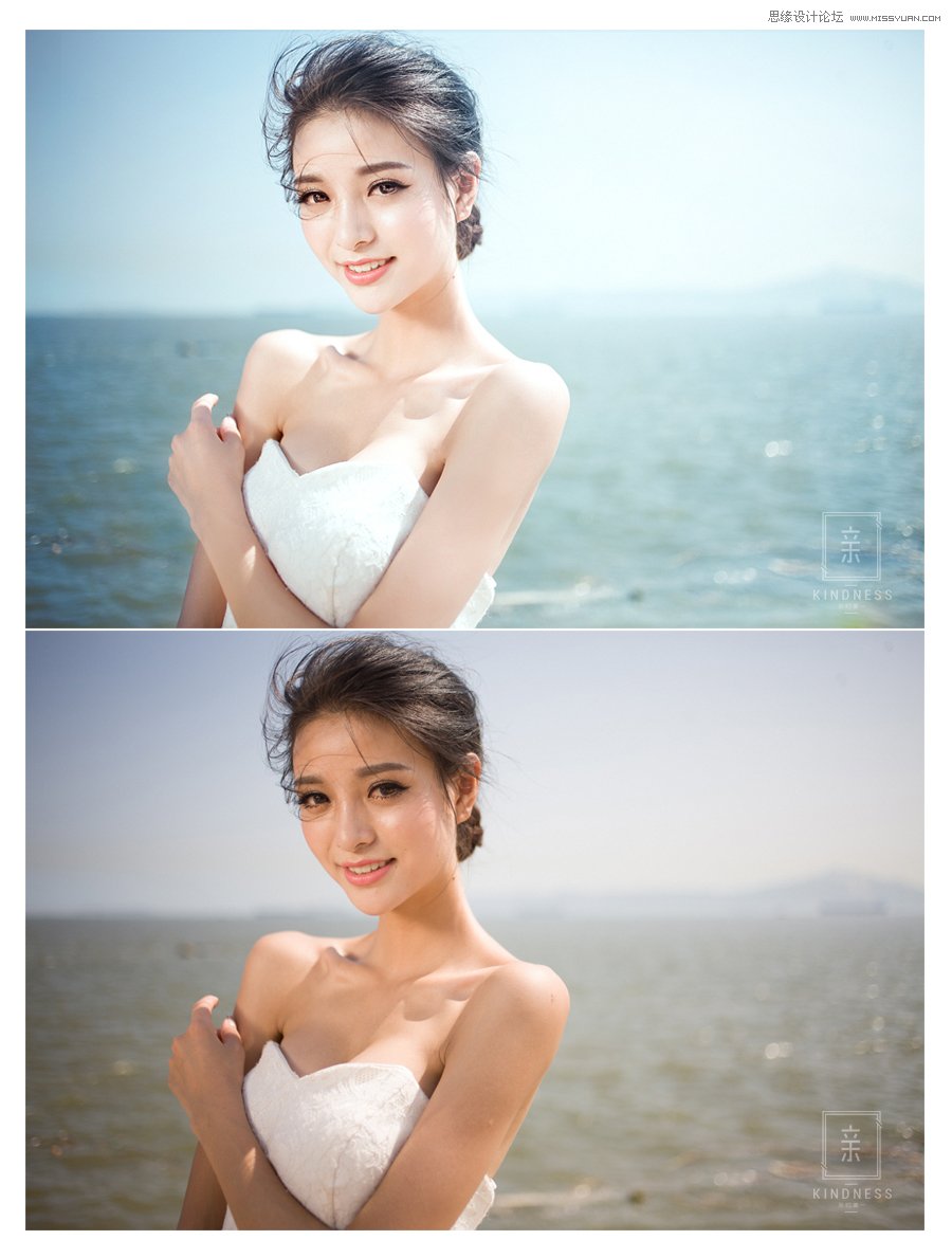 Photoshop调出海边美女人像通透的肤色效果,PS教程,素材中国