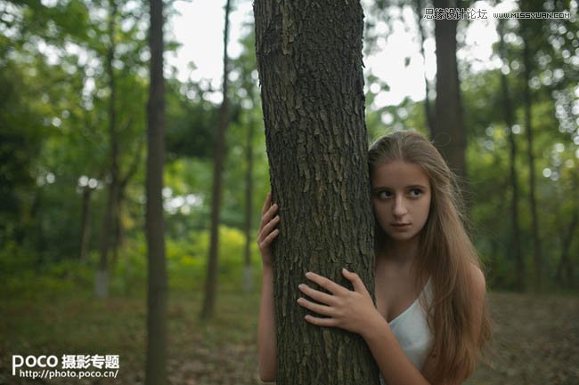 Photoshop调出森林人像秋季唯美艺术效果,PS教程,素材中国