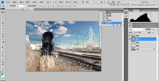 Photoshop巧用素材合成超酷高亮动漫效果,PS教程,素材中国