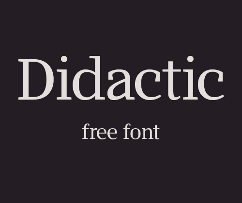 Didactic_free_font