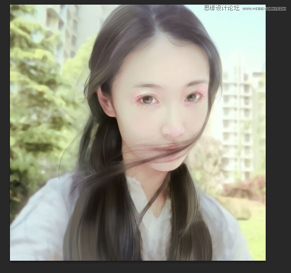 Photoshop把人像美女照片转成唯美的手绘效果,PS教程,素材中国