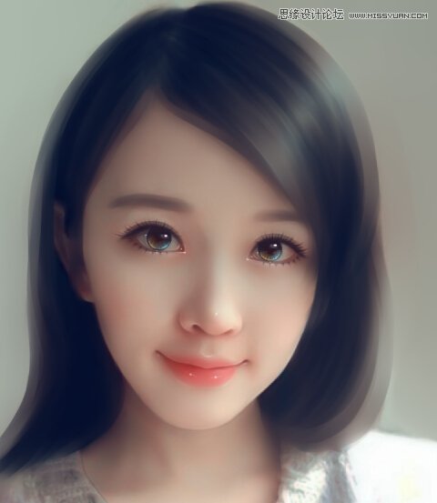 Photoshop给可爱女孩私房照转手绘效果,PS教程,素材中国