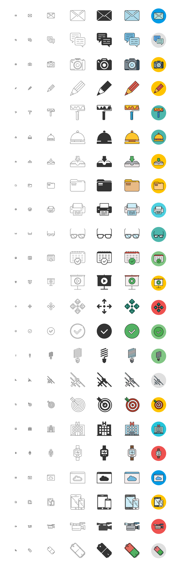 Free Responsive Icons Set - 192 Icons