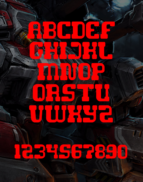Game Robot fonts