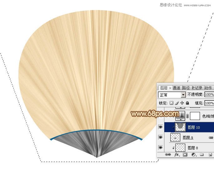 Photoshop绘制夏季逼真的棕扇效果图,PS教程,素材中国