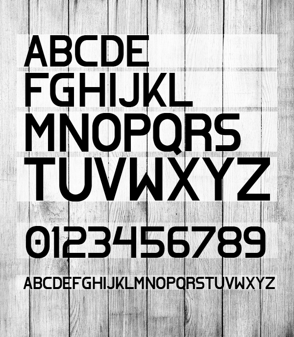 Nidus Sans font letters