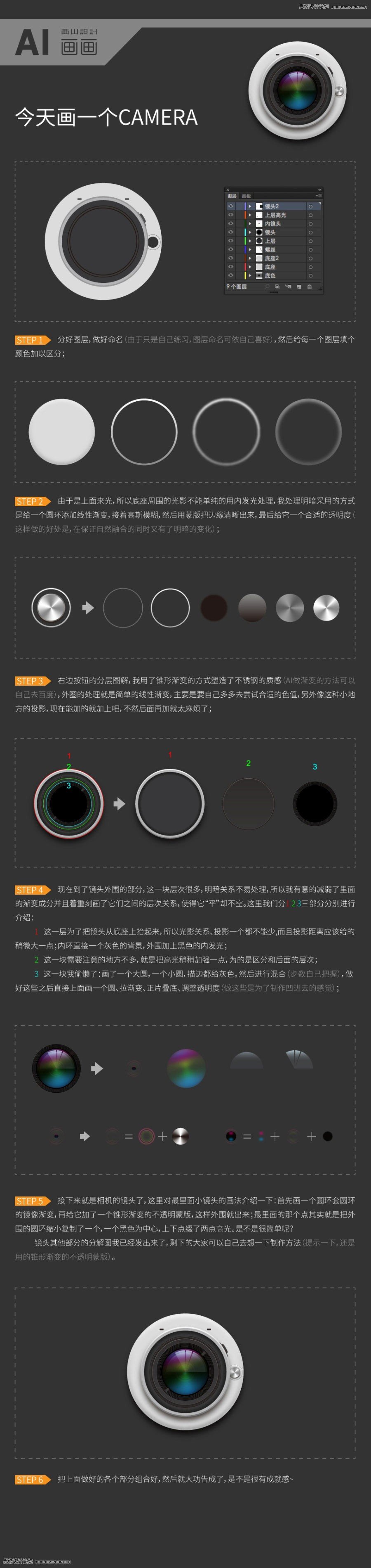 Illustrator绘制立体效果的相机图标教程,PS教程