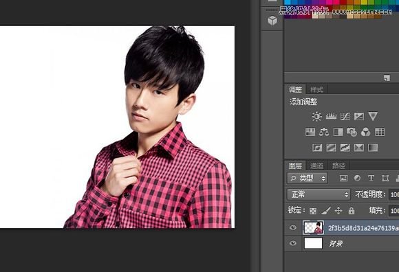 Photoshop制作水彩墨迹风格的人像插画海报,PS教程,素材中国