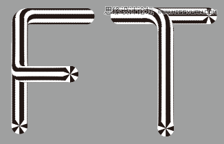 Illustrator绘制超酷立体风格的线条文字,PS教程,