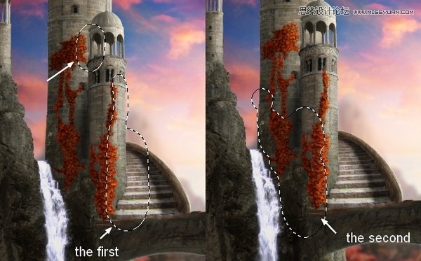 Photoshop合成秋季唯美的城堡场景图,PS教程,素材中国