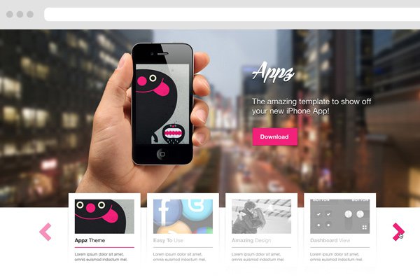 iphone app psd freebie landing page design layout