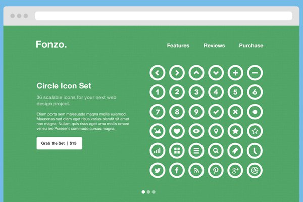 fonzo psd freebie landing page design