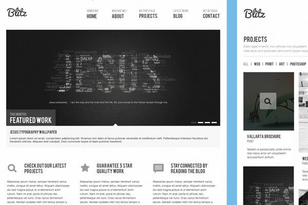 blitz business portfolio theme template psd download