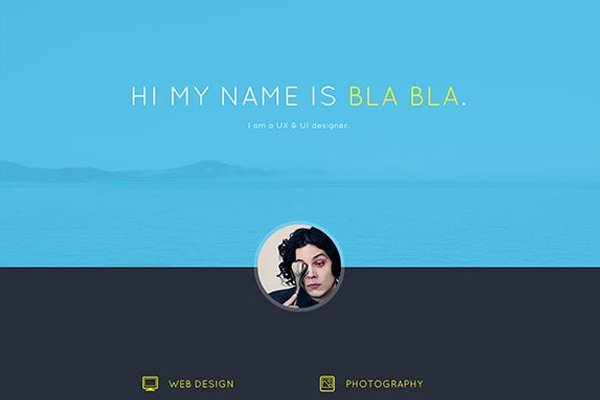 bla bla portfolio feebie psd layout download