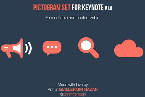 freebie pictogram set icons keynote download