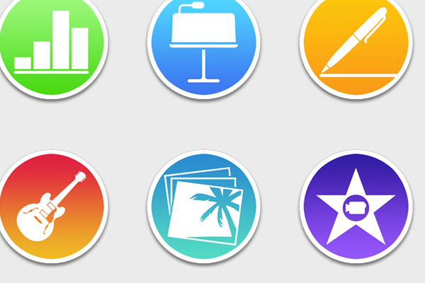 iwork ilife osx apple icon set download psd