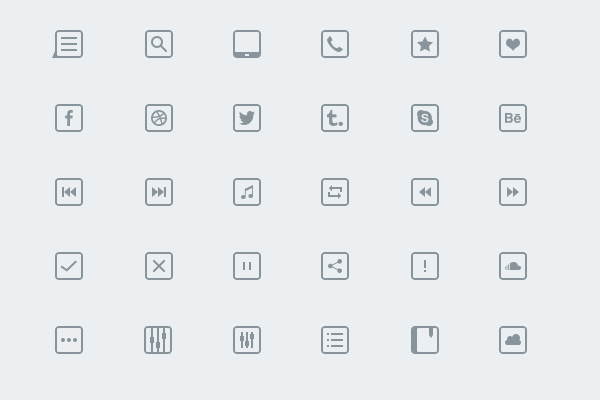 thinicons psd freebie 34 thin skinny iconset