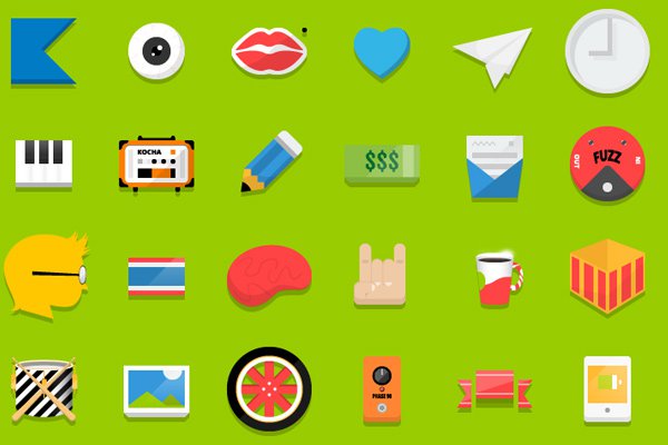 colorful flat plastic iconset download freebie vectors ai