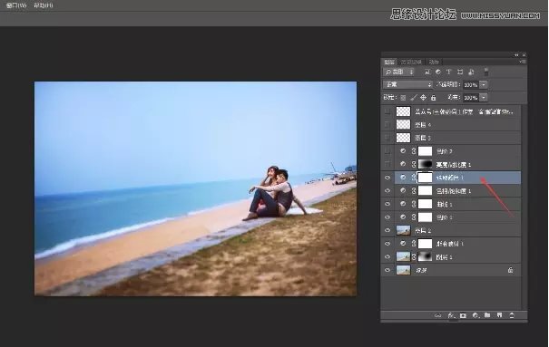 Photoshop调出有层次感的海边写真照片,PS教程,素材中国网