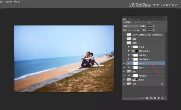 Photoshop调出有层次感的海边写真照片,PS教程,素材中国网