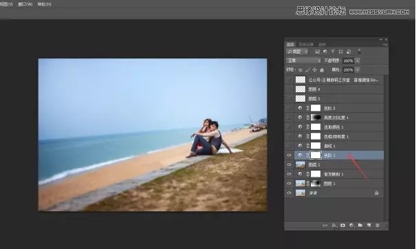 Photoshop调出有层次感的海边写真照片,PS教程,素材中国网