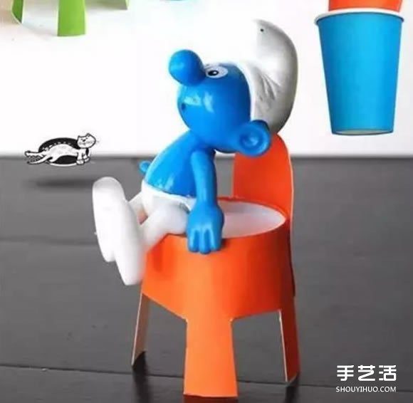 一次性纸杯手工制作椅子 儿童玩具椅子制作教