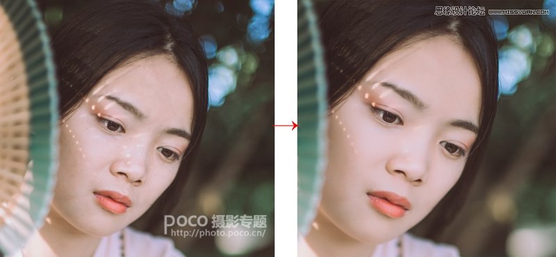 Photoshop巧用高低频工具去除人像面部的发丝,PS教程,素材中国网