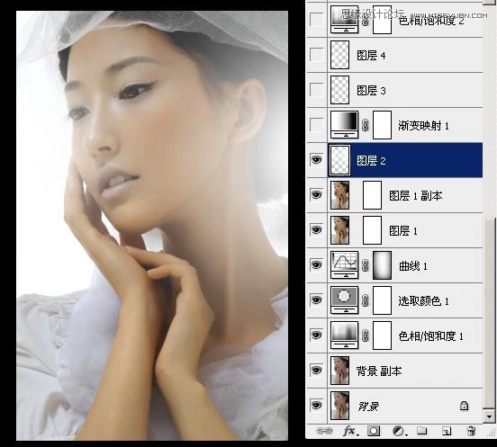 Photoshop给偏暗色人像照片添加甜美逆光效果,PS教程,素材中国网